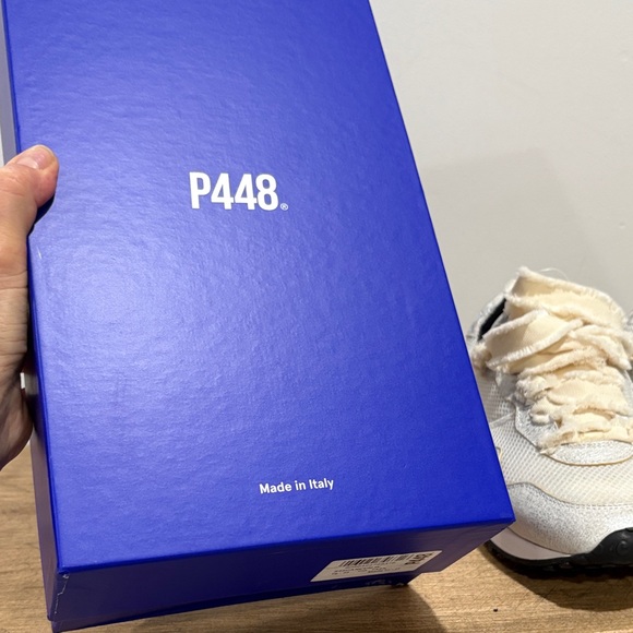 P448 Women's Textured White Sneakers Cancun SZ 39 (8) - Picture 13 of 15